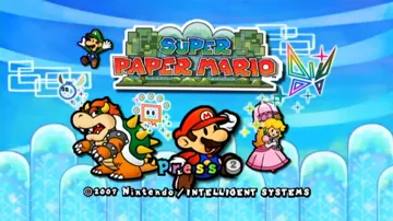 Super Paper Mario screen shot title